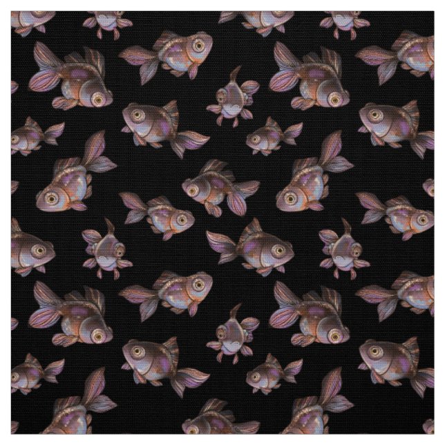 Tecido Escuridão sem costura com peixes (Modelo)