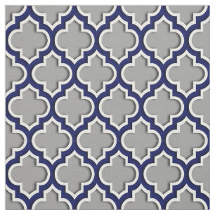 Tecido Escuro - cinzas, marroquino Quatrefoil #5DS dos