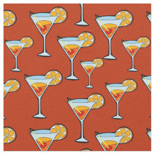Tecido Escuro - teste padrão alaranjado do cocktail de