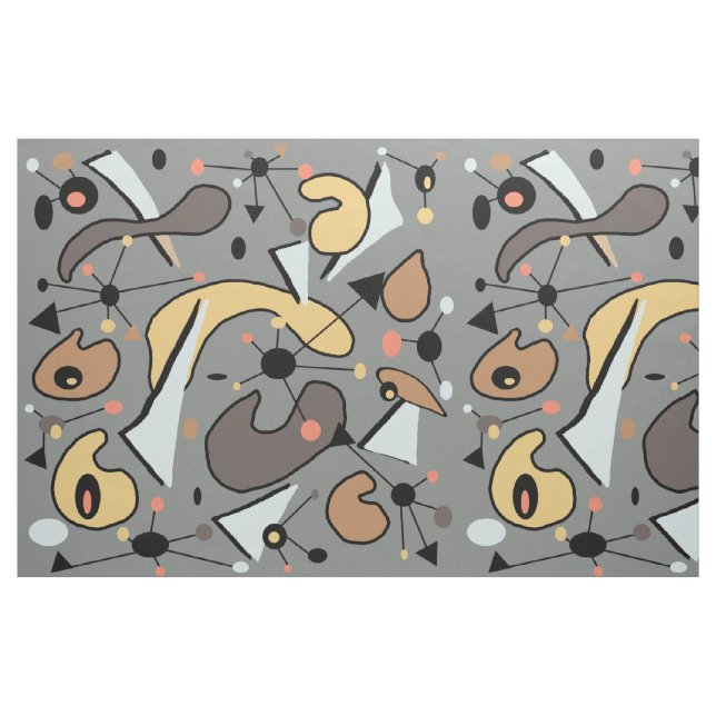 Tecido Esferas Orgânicas Atômicas de Meios séculos Modern (Fat Quarter)