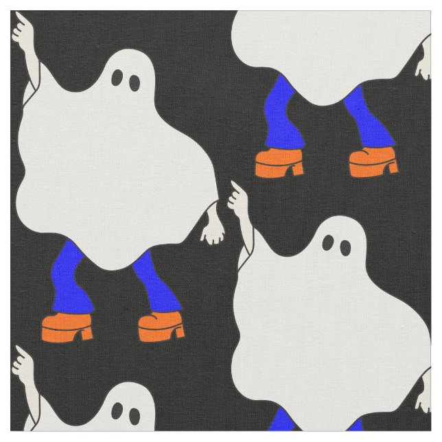 Tecido Esfregona fantasma de halloween da discoteca dos a (Detalhe)