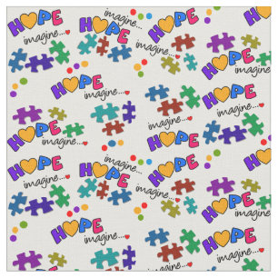 Tecido Esperança de consciência e imaginação do autis