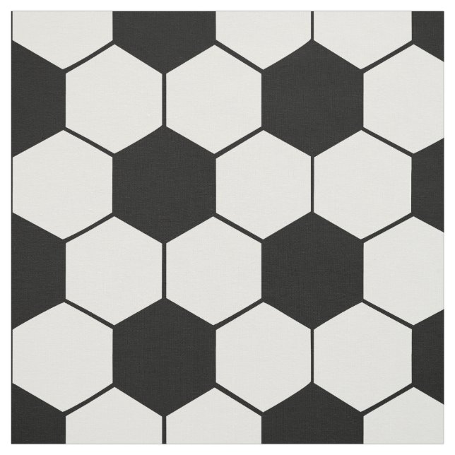 Tecido Espetáculo preto e branco da equipe de futebol (Modelo)