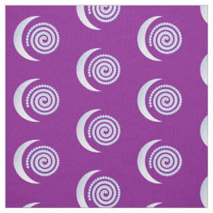 Tecido Espiral da Lua Silver em roxo