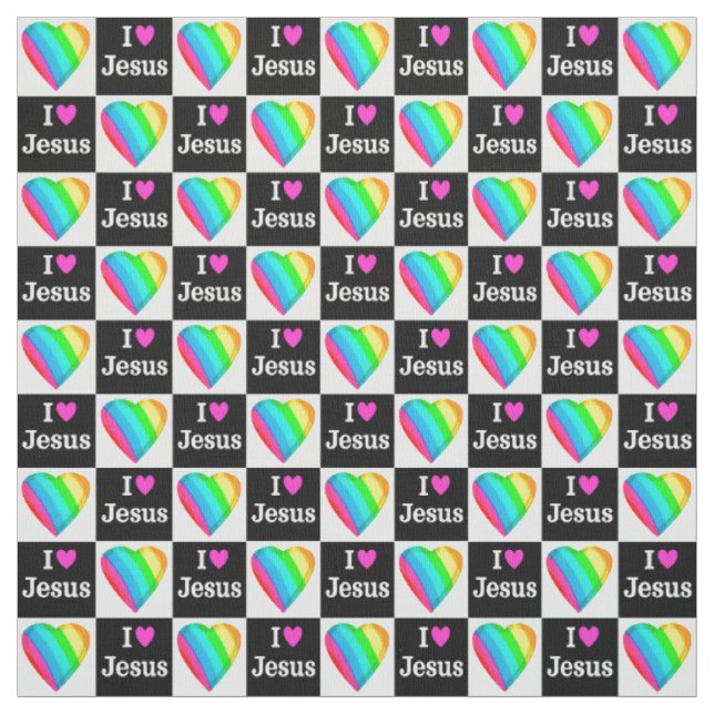 TECIDO ESPIRITUAL E RELIGIOSA EU AMO JESUS (Modelo)