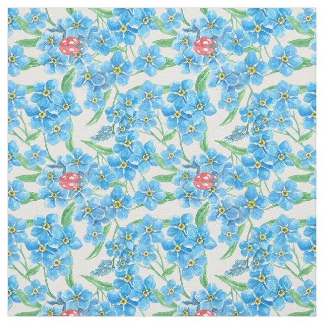 Tecido Esquece-me de um padrão floral inuniforme (Modelo)