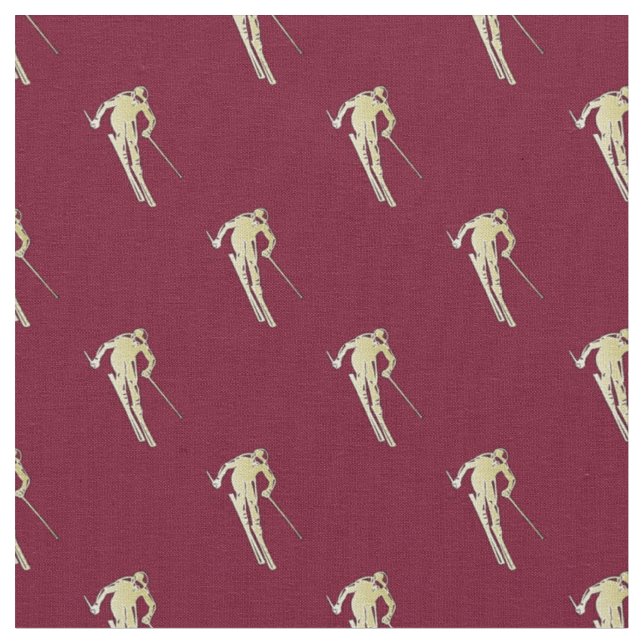 Tecido Esquiador Dourado a vermelho (Detalhe)