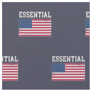 Tecido Essential Worker USA Flag Covid 19