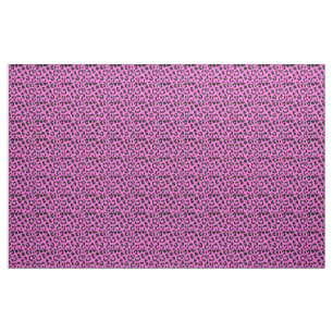 Tecido Estampa de leopardo preta e rosa