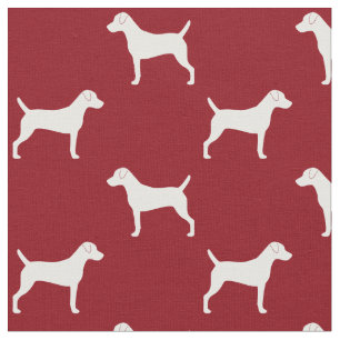 Tecido Estampado com Silhuetas de Cão Terrier Pars