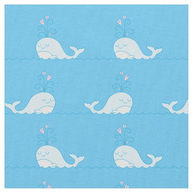 Tecido Estampado de Baleia Azul (Detalhe)