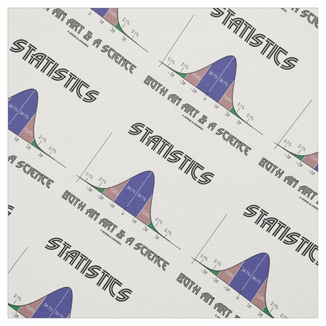 Tecido Estatísticas ambas geek do humor da curva de Bell (Modelo)