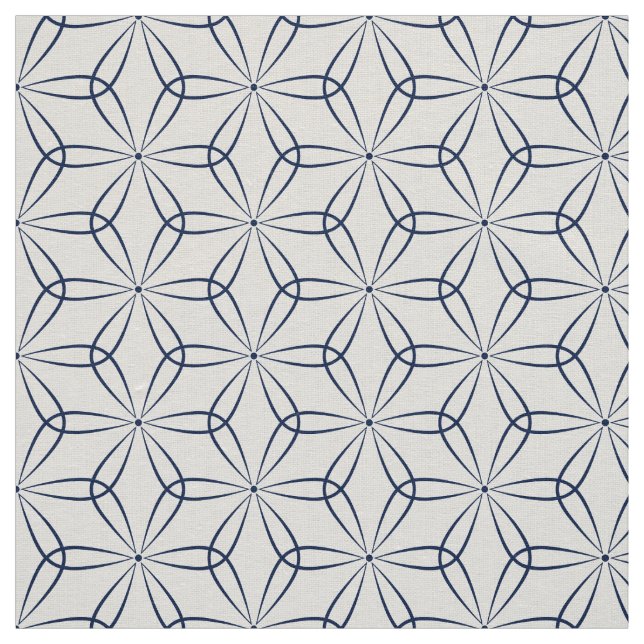 Tecido Estilo 02 de Asanoha - índigo azul escuro 001744 (Modelo)