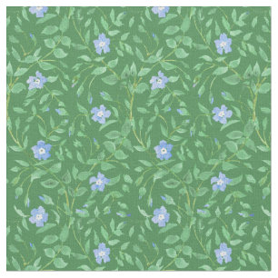 Tecido Estilo country verde escuro azul da pervinca