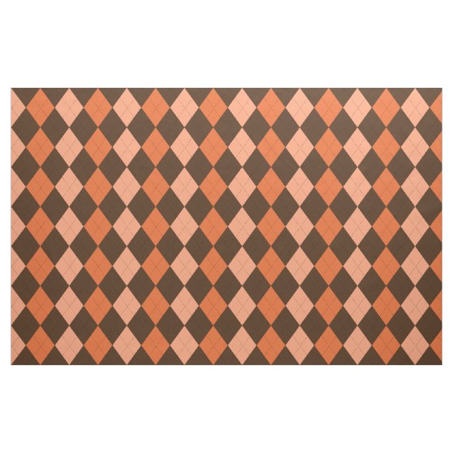 Tecido Estilo de Outono Laranja e Castanho (Fat Quarter)