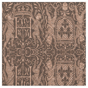 Tecido Estilo Gótico Elegante Fleur de Lys Chateau