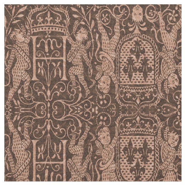 Tecido Estilo Gótico Elegante Fleur de Lys Chateau (Detalhe)