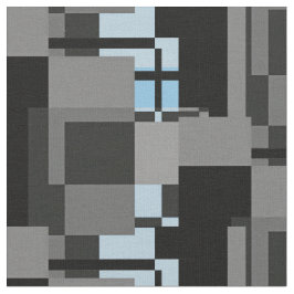 Tecido Estilo Mondrian Cinza Azul Abstrato moderno Geomét