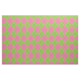 Tecido Estilo rosa e verde preto