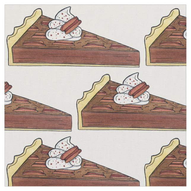 Tecido Estilo sulista Pecan Pie Slice American Dessert (Detalhe)