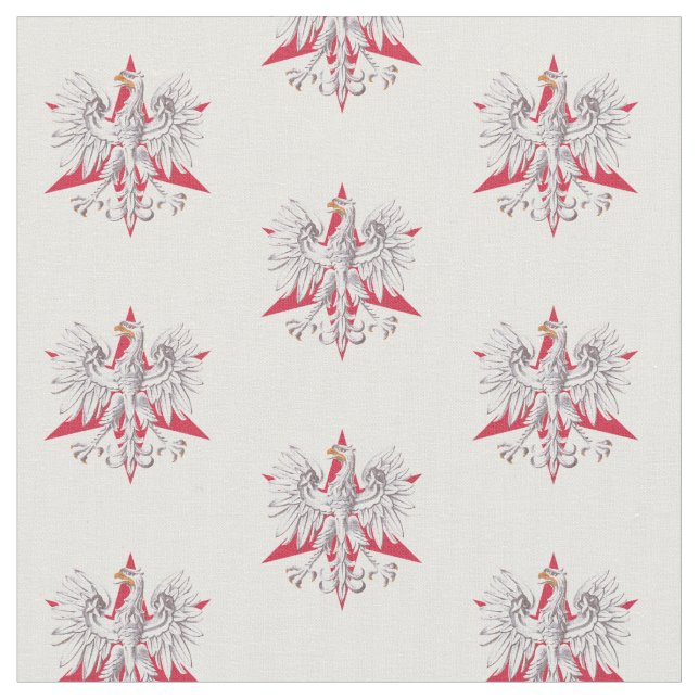 Tecido Estrela branca polonesa de Chicago Eagle do (Detalhe)