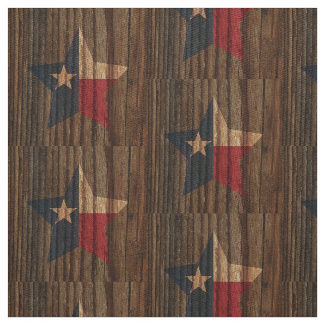 Tecido Estrela da bandeira de Texas no tema de madeira (Modelo)