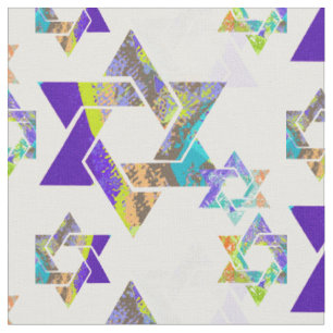 Tecido Estrela de David da PixDezines/cor de fundo DIY
