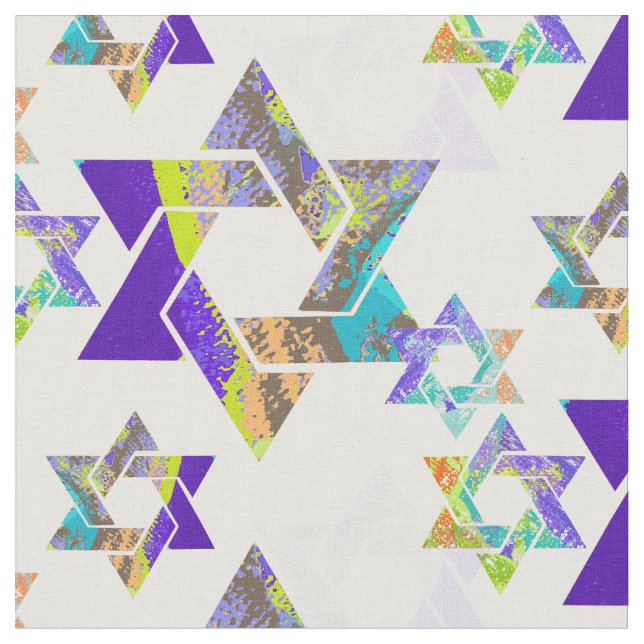 Tecido Estrela de David da PixDezines/cor de fundo DIY (Detalhe)