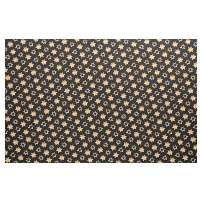 Tecido Estrela Dourada Faux PixDezines com fundo David/DI (Jarda)