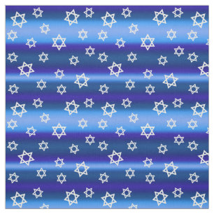 Tecido Estrela Judaica de Israel em Azul