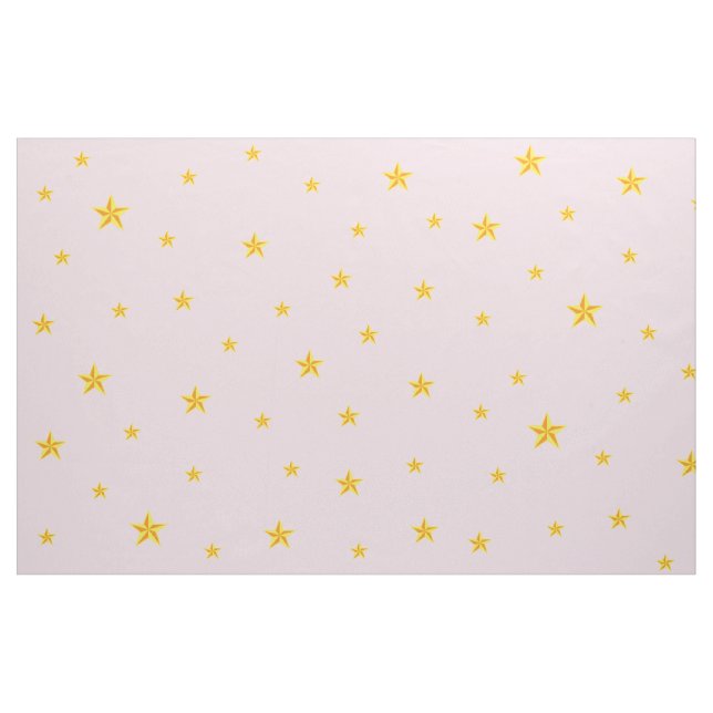 Tecido Estrelas amarelas Ouros dispersas em Rosas claro (Fat Quarter)
