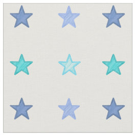 Tecido Estrelas azuis da aguarela