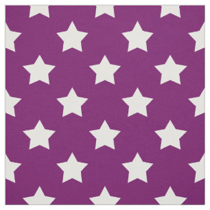 Tecido Estrelas brancas roxas - Têxtil decorativo de padr
