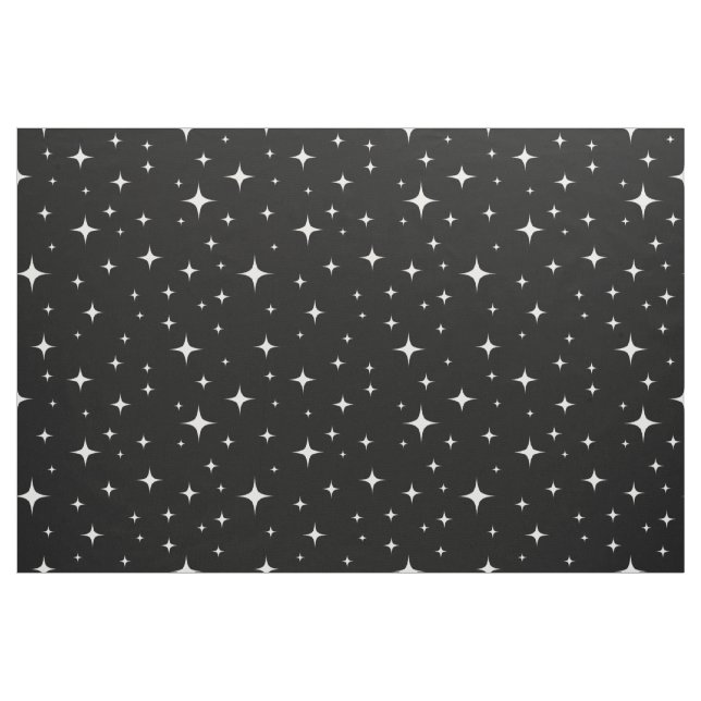 Tecido Estrelas cintilantes padrão preto e branco (Fat Quarter)
