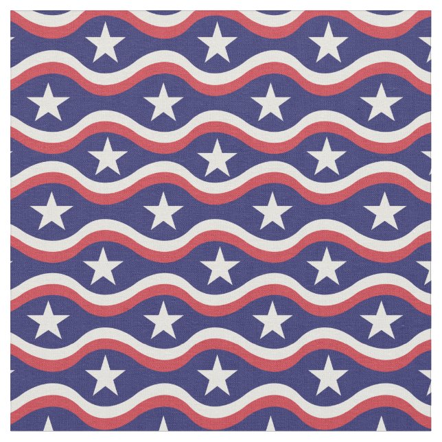 Tecido estrelas da bandeira americana dos EUA com ondas v (Detalhe)