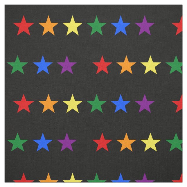 Tecido ESTRELAS DA BANDEIRA DO ARCO-ÍRIS + suas ideias (Modelo)