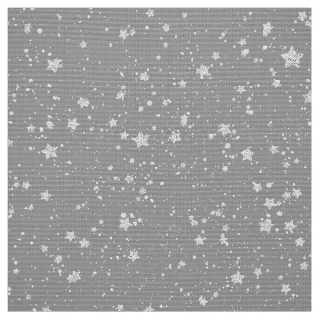 Tecido Estrelas de Brilho4 - Prata (Modelo)