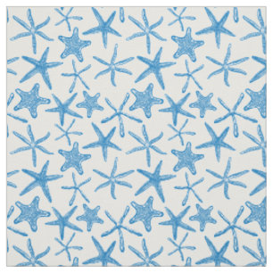 Tecido Estrelas do mar em azul