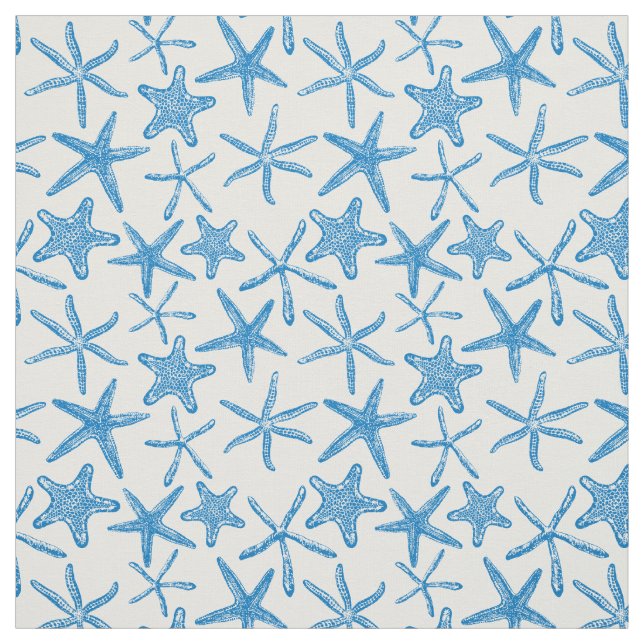 Tecido Estrelas do mar em azul (Modelo)
