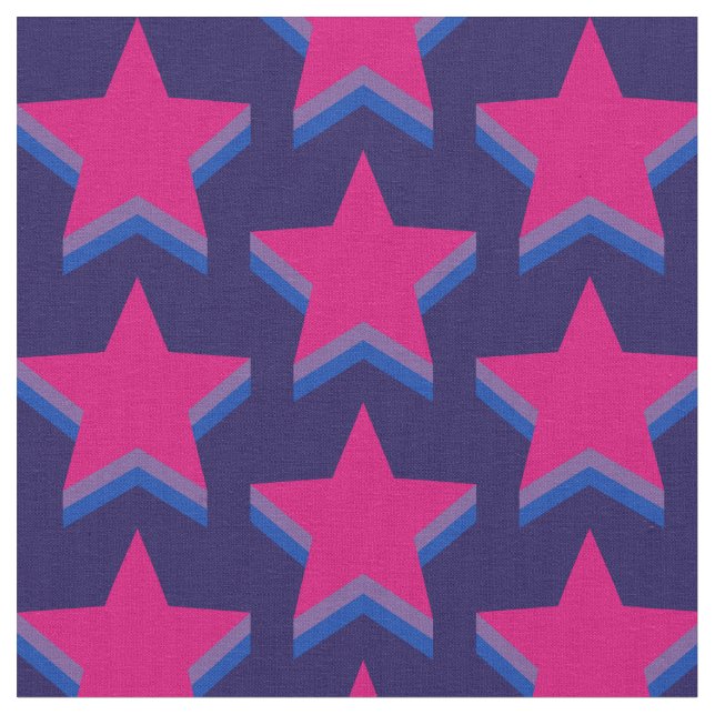 Tecido Estrelas do orgulho Bi (Detalhe)