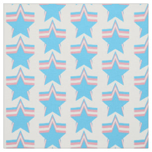 Tecido Estrelas do orgulho do Transgender