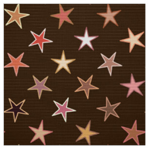 Tecido Estrelas do Twinkling, castanho chocolate modernos
