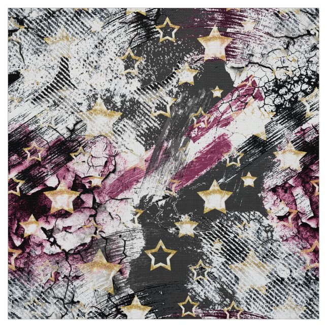 Tecido estrelas Douradas grunge abstrato na moda moderno  (Modelo)