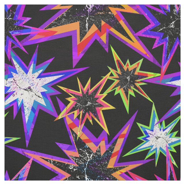 Tecido Estrelas em preto. (Modelo)