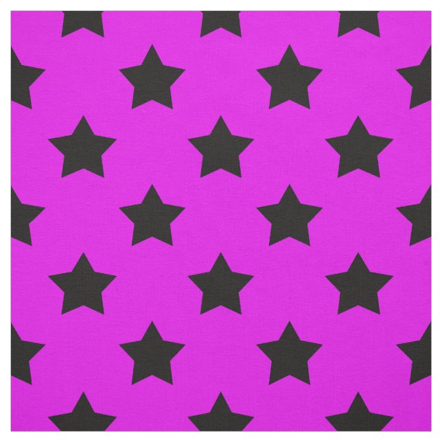 Tecido Estrelas Negras Roxas - Têxtil Decorativo (Modelo)