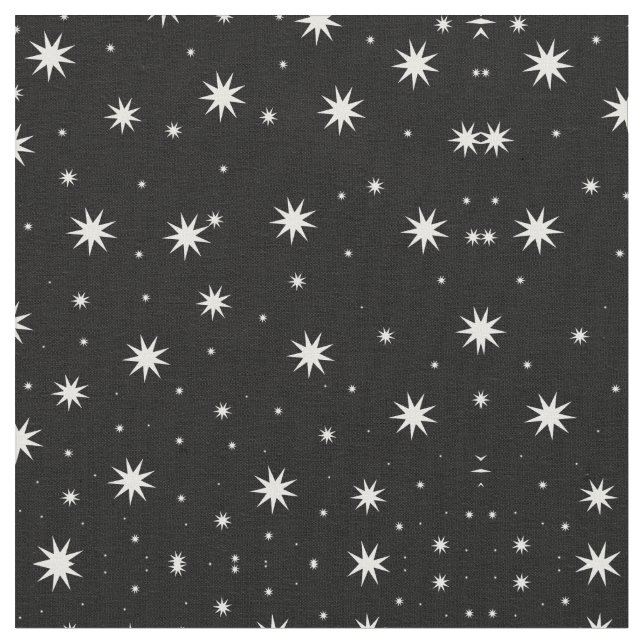 Tecido Estrelas no preto (Detalhe)