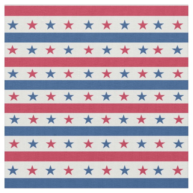 Tecido Estrelas Patrióticas Americanas com Padrão de List (Detalhe)