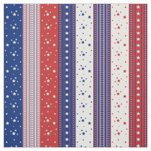 Tecido Estrelas Patrióticas e Stripes Bandeira Abstrato