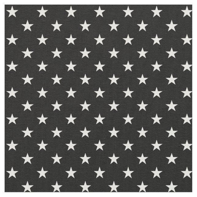Tecido Estrelas Pretas e Brancas (Detalhe)