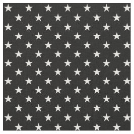 Tecido Estrelas preto e branco
